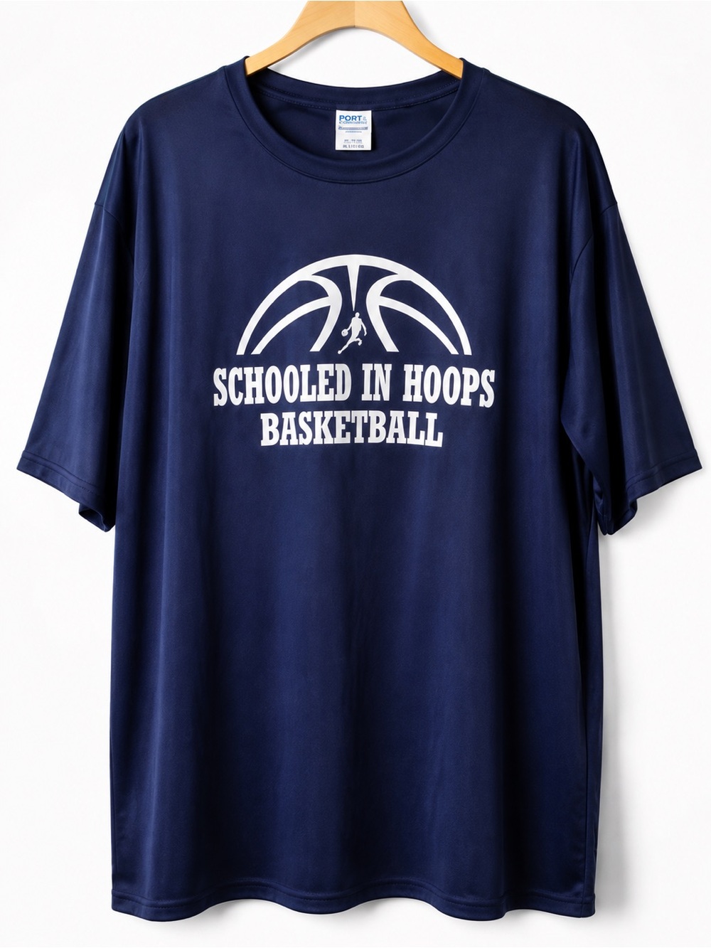 PORT & CO Navy Basketball Performance T Shirt XL Graphic Tee Athletic Gym